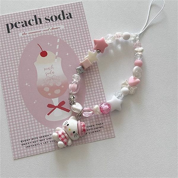 3D Cat Beaded Phone Strap 🐱✨